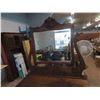 Image 3 : Oak Swing Mirror Dresser with 4 Drawers 20" x 39.5" x 72" 