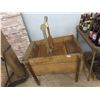Image 1 : Primitive Swing Style Wash Tub + Handle 21" d x 24" t x 32" w 
