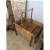 Image 2 : Primitive Swing Style Wash Tub + Handle 21" d x 24" t x 32" w 