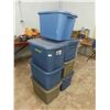 Image 1 : 7 Sterlite Totes with Lids - 18 Gal