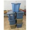 Image 4 : 7 Sterlite Totes with Lids - 18 Gal