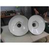 Image 2 : 4 Porcelain Light Shades - Base Across 18" 