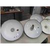 Image 4 : 5 Porcelain Light Shades - Base Across 14" 