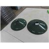 Image 1 : 2 Porcelain Light Shades - Base Across 12" 