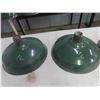 Image 3 : 3 Porcelain Light Shades - Base Across 16" 