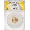 Image 1 : 1998 $5 American Gold Eagle Coin ANACS MS70