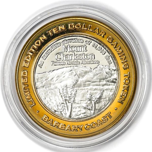 .999 Silver Barbary Coast Las Vegas, Nevada $10 Casino Limited Edition Gaming Token