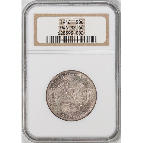 1946 Iowa Statehood Commemorative Half Dollar Coin NGC MS66 Old Holder