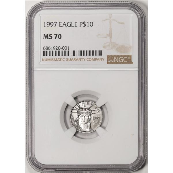 1997 $10 American Platinum Eagle Coin NGC MS70