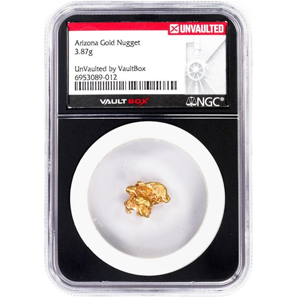 3.87 Gram Arizona Gold Nugget NGC Vaultbox Unvaulted