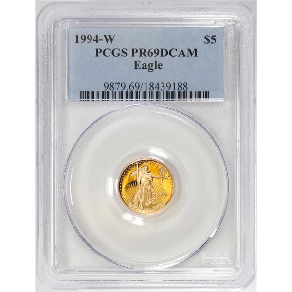 1994-W $5 Proof American Gold Eagle Coin PCGS PR69DCAM