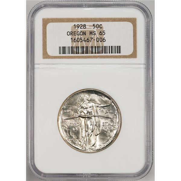 1928 Oregon Trail Commemorative Half Dollar Coin NGC MS65