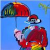 Image 2 : Peter Max "Umbrella Man" Original Mixed Media on Paper