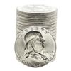 Image 1 : Roll of (20) Brilliant Uncirculated 1963 Franklin Half Dollar Coins