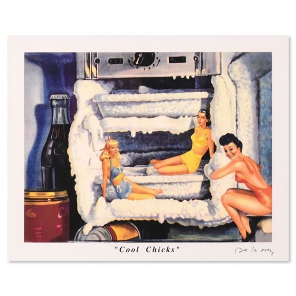 Nelson De La Nuez "Cool Chicks" Limited Edition Offset Lithograph on Paper