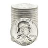 Image 1 : Roll of (20) Brilliant Uncirculated 1963 Franklin Half Dollar Coins