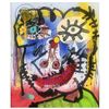 Image 1 : Paul Kostabi "Wilted In Fear of My Kiss," Original Mixed Media on Paper