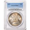 Image 1 : 1887 $1 Morgan Silver Dollar Coin PCGS MS63 Nice Toning