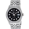 Image 3 : Rolex Mens Stainless Steel Diamond Datejust Wristwatch