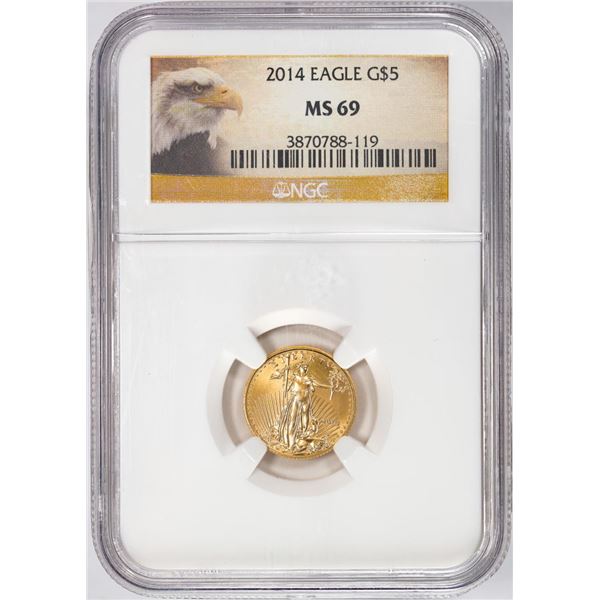 2014 $5 American Gold Eagle Coin NGC MS69