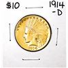 Image 1 : 1914-D $10 Indian Head Eagle Gold Coin