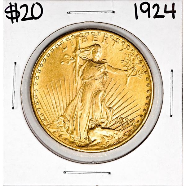 1924 $20 St. Gaudens Double Eagle Gold Coin