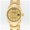 Rolex Men's 18K Yellow Gold Champagne Diamond Day Date President Wristwatch