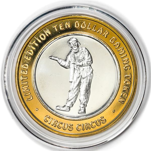 .999 Silver Circus Circus Hotel & Casino $10 Limited Edition Casino Gaming Token