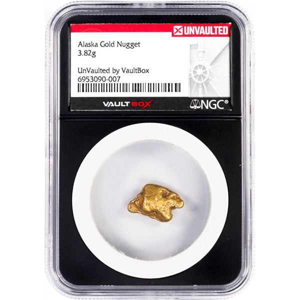 3.82 Gram Alaska Gold Nugget NGC Vaultbox Unvaulted