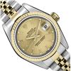 Image 1 : Rolex Ladies Two Tone Champagne Index Datejust Wristwatch With Rolex Box