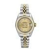Image 2 : Rolex Ladies Two Tone Champagne Index Datejust Wristwatch With Rolex Box