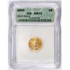 Image 1 : 2003 $5 American Gold Eagle Coin ICG MS70