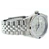 Image 3 : Rolex Mens Stainless Steel Slate Gray Sapphire and Diamond Datejust Wristwatch
