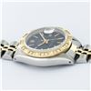 Image 6 : Rolex Ladies Two Tone Black Index Diamond Date Wristwatch