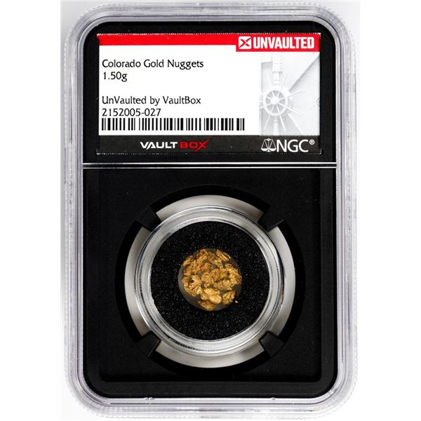 Lot of Colorado Gold Nuggets 1.50 Grams Total Weight NGC Vaultbox Unvaulted