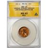 Image 1 : ND Lincoln Memorial Cent Coin Error Struck Thru Late Stage Capped Die ANACS MS62 RED