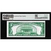 Image 2 : 1928A $5 Federal Reserve Note Chicago Fr.1951-G PMG Choice Uncirculated 63EPQ