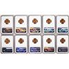 Image 2 : Lot of (10) 1939 Lincoln Wheat Cent Coins NGC MS67RD