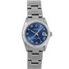 Image 2 : Rolex Ladies Midsize Stainless Steel Blue Roman Datejust Wristwatch