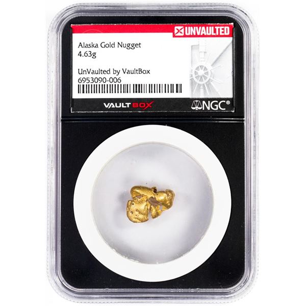 4.63 Gram Alaska Gold Nugget NGC Vaultbox Unvaulted