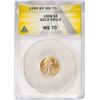 Image 1 : 1998 $5 American Gold Eagle Coin ANACS MS70