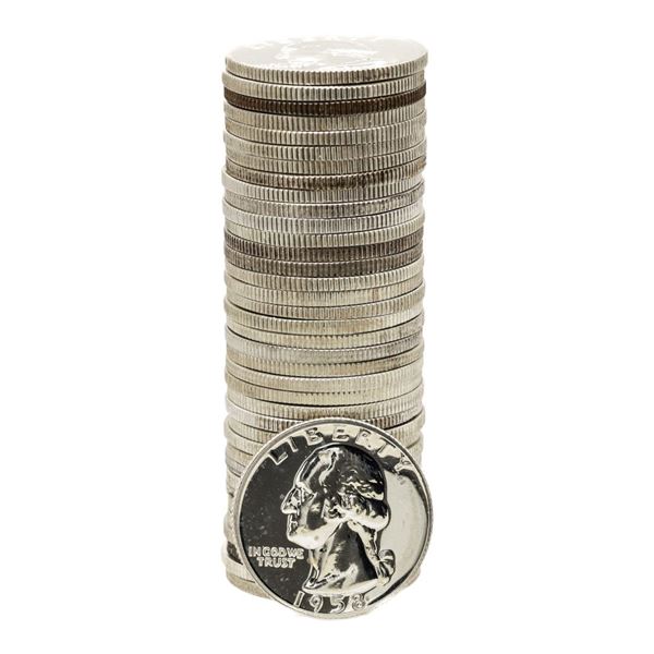 Roll of (40) Proof 1958 Washington Quarter Coins