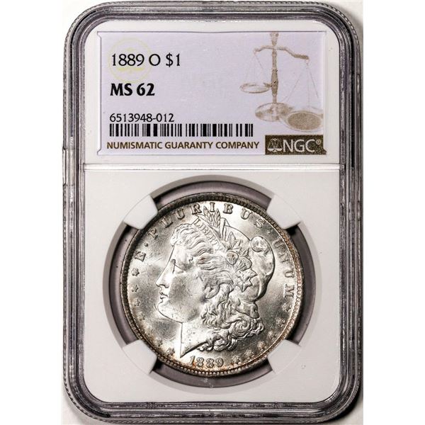 1889-O $1 Morgan Silver Dollar Coin NGC MS62