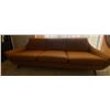 Image 1 : House of Braemore Vintage Elegant Upholstery 3 Seat Sofa Orange 90W x 33D x 31H