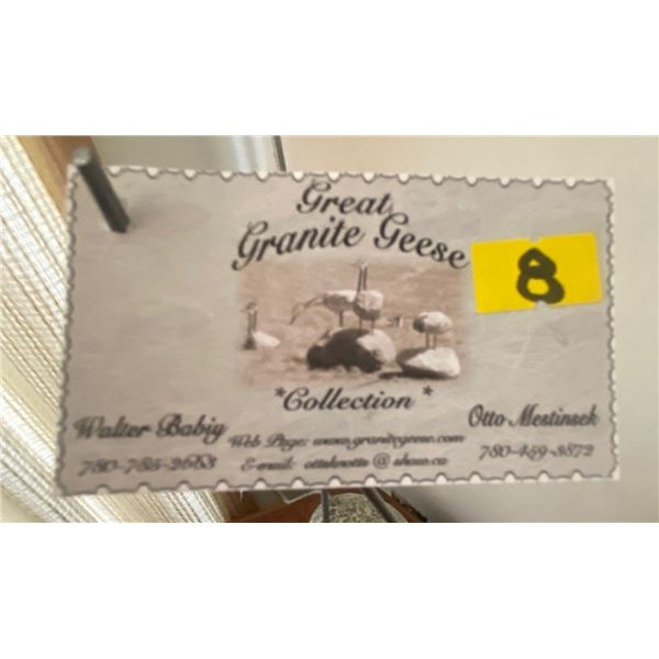 Vintage Great Granite Geese statue 20W x 11 H
