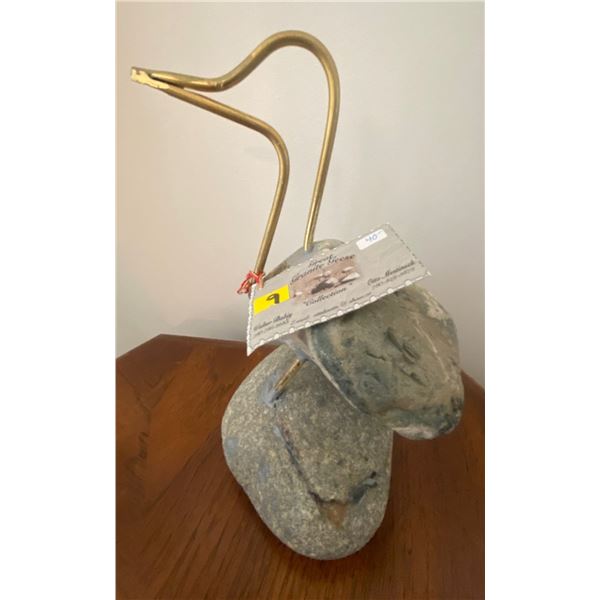 Vintage Granite Geese Collection Statue