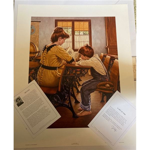 Jim Daly1940 644/950 Gift of Time Art 26W x 21H S.D Livingstone Water Color Flower Art