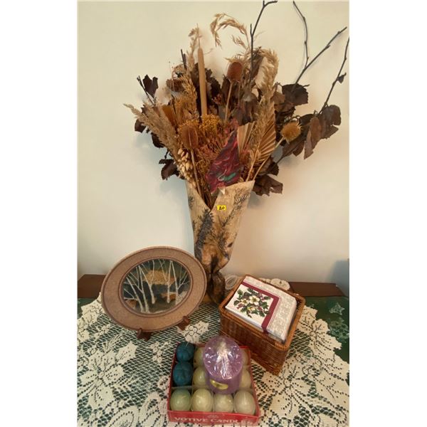 Vintage Ceramic Floral Wall Hanging Peter Price Stoneware Deco Plate & More