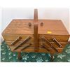 Image 1 : Vintage Wood 3 Tier Sewing Storage Box