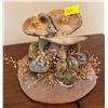 Image 2 : Vintage Mushroom Deco Handmade Wall Hanging Ceramic Statue & Ceramic Stoneware Bowl